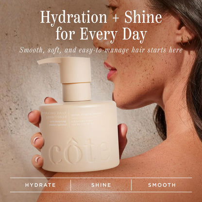 Cote Beauty Hydrating Conditioner – Detangles Effortlessly, Shiny Hair, Omega 6 & 9, Castor Seed Oil, Vegan & Cruelty-Free, 10 Fl Oz