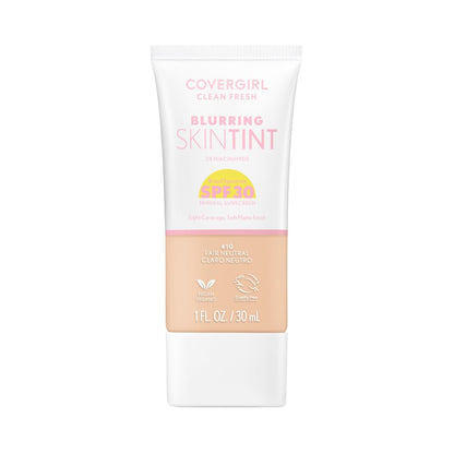 COVERGIRL Clean Fresh Blurring Skin Tint SPF 30 – Light Matte Foundation 410 Fair Neutral