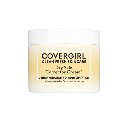 CoverGirl Clean Fresh Skincare Dry Skin Corrector Cream – 24HR Hydration, 100% Vegan, Pack of 2