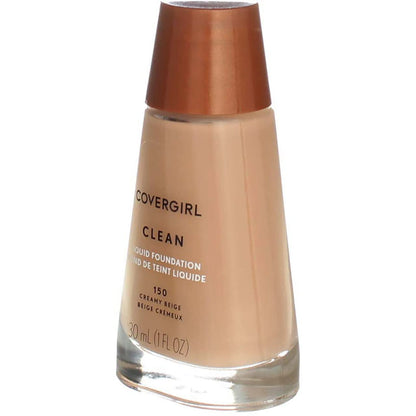 CoverGirl Clean Liquid Makeup Creamy Beige 150 – 1 oz (Pack of 4)