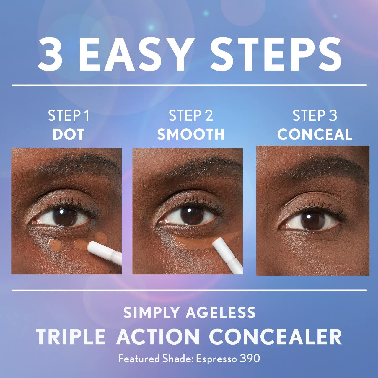 CoverGirl Simply Ageless Triple Action Concealer – Creamy Natural, Cooling Ceramic Wand