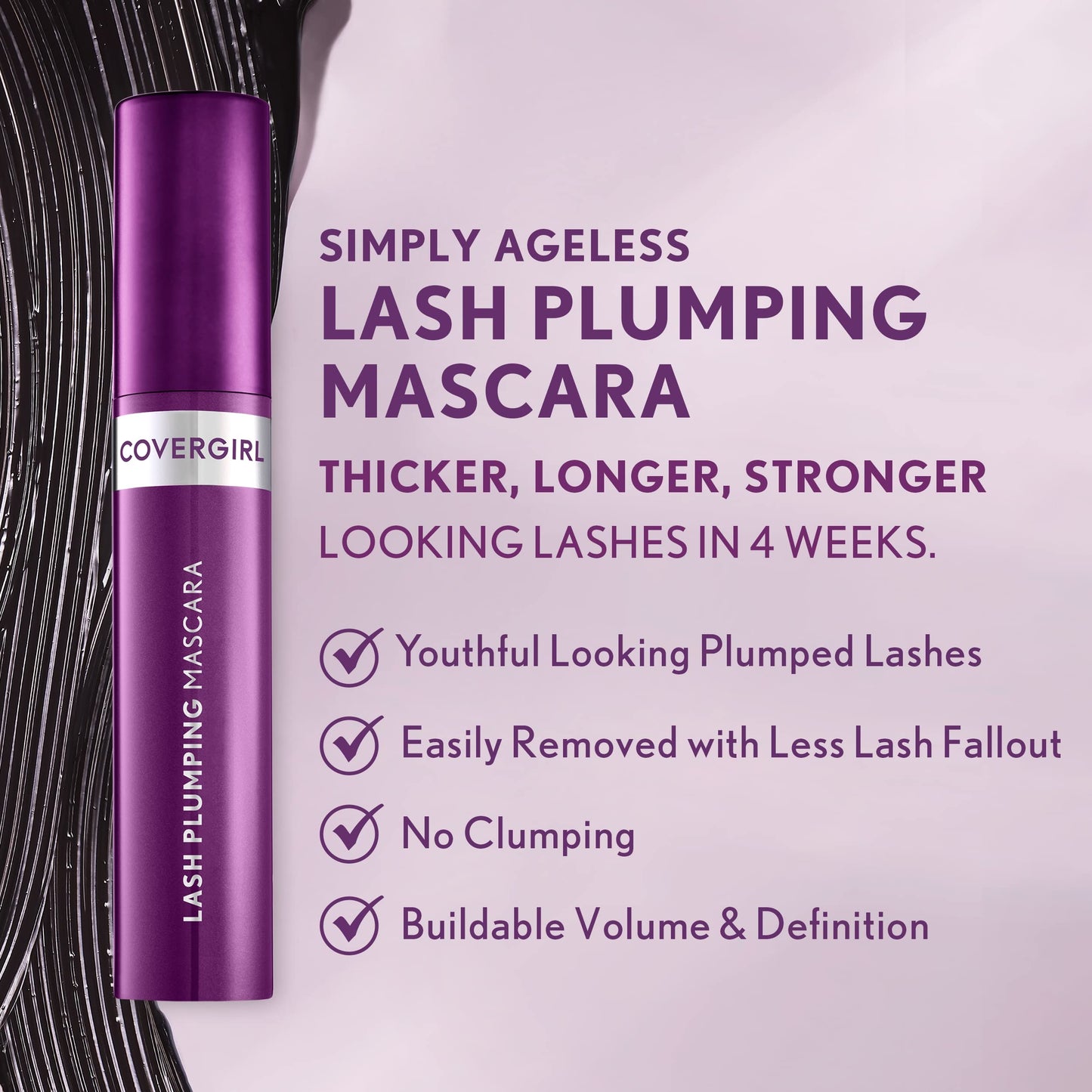 CoverGirl Simply Ageless Lash Plumping Mascara – Soft Black