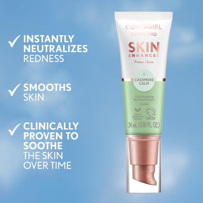 CoverGirl TruBlend Skin Enhancer Cashmere Calm Primer – Hydrating, Blurring, 0.81oz