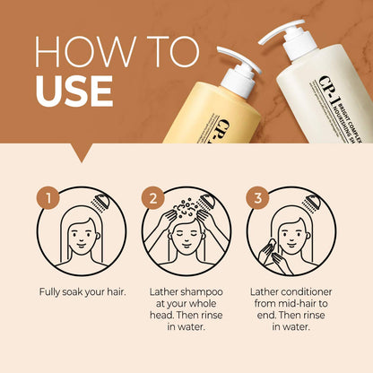 CP-1 Nourishing Shampoo + Conditioner 500ml Set – Keratin & Protein for Dry Hair | Korean Beauty
