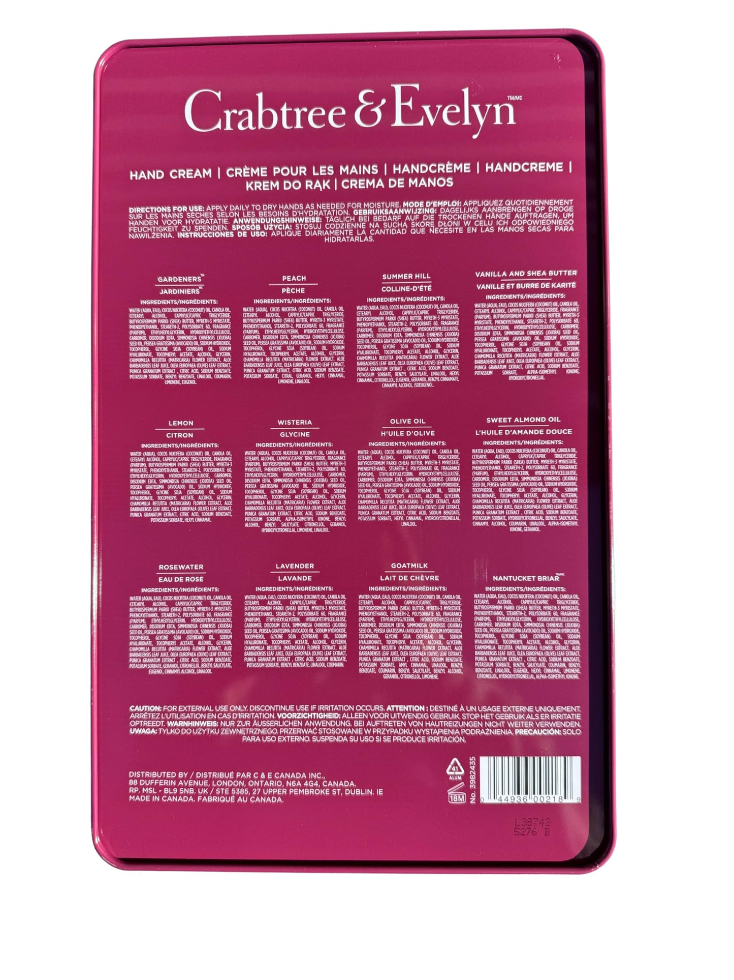 Crabtree & Evelyn 12-Piece Hand Cream Gift Set – Travel-Ready, Fragranced Hydration