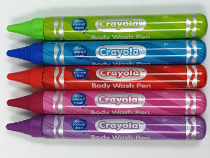 Crayola Crayon Kids Body Wash Tubes – Fun Colored & Scented Set of 5