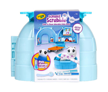 Crayola Scribble Scrubbie Arctic Igloo — Color Change Pets & Storage Case