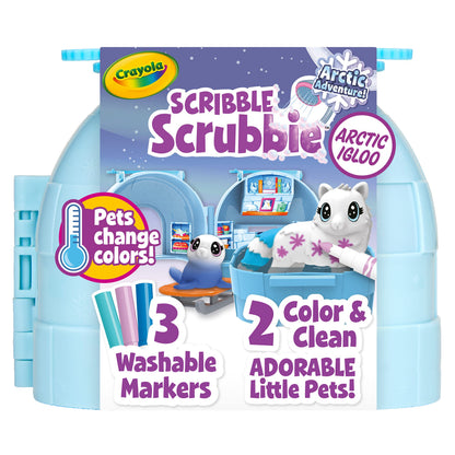 Crayola Scribble Scrubbie Arctic Igloo — Color Change Pets & Storage Case
