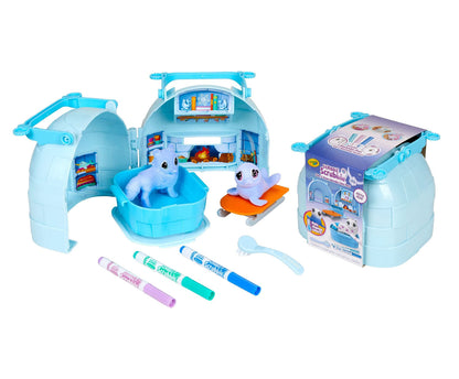 Crayola Scribble Scrubbie Arctic Igloo — Color Change Pets & Storage Case
