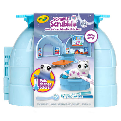 Crayola Scribble Scrubbie Arctic Igloo — Color Change Pets & Storage Case