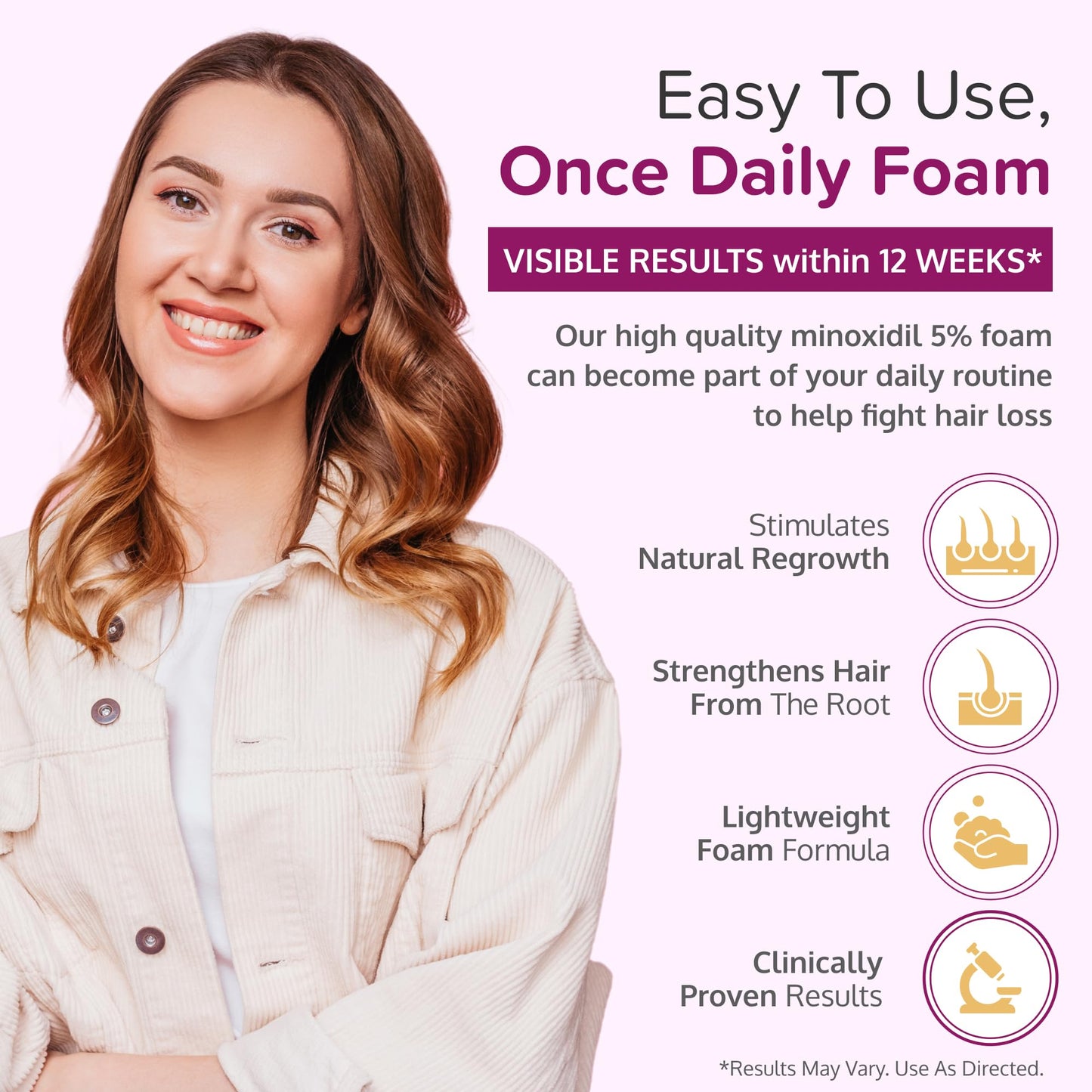 C'rcle Minoxidil 5% Foam for Women – Hair Regrowth & Thinning Hair Solution (4-Month Supply)