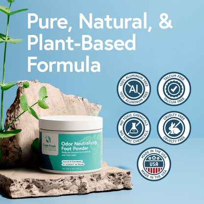 CREDA-FRESH Foot Lotion to Powder for Excessive Sweating – Plant-Based Odor Control