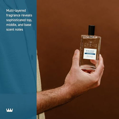 Cremo Cologne for Men - Blue Cedar & Cypress | Woodsy Scent