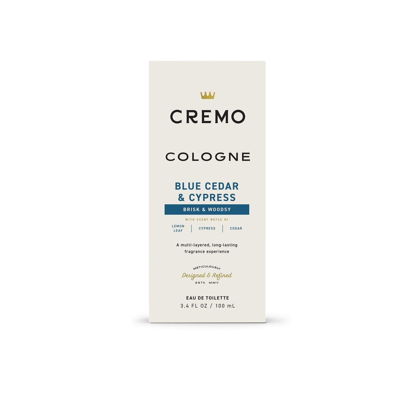 Cremo Cologne for Men - Blue Cedar & Cypress | Woodsy Scent