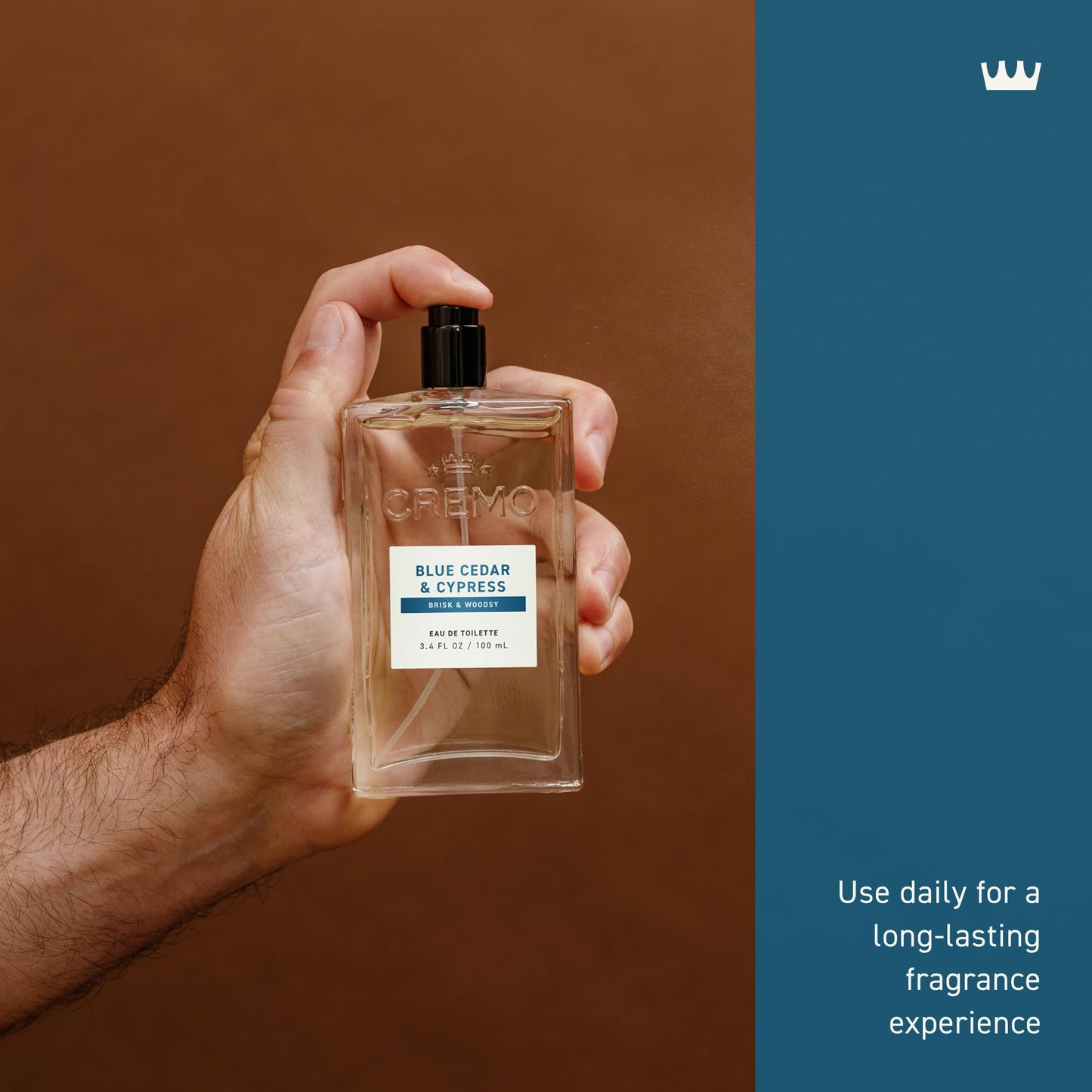 Cremo Cologne for Men - Blue Cedar & Cypress | Woodsy Scent