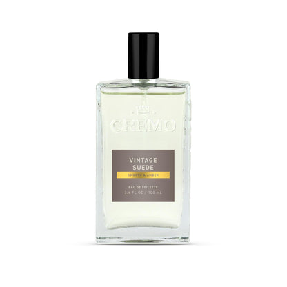 Cremo Cologne for Men - Vintage Suede: White Moss, Amber & Suede, 3.4 fl oz
