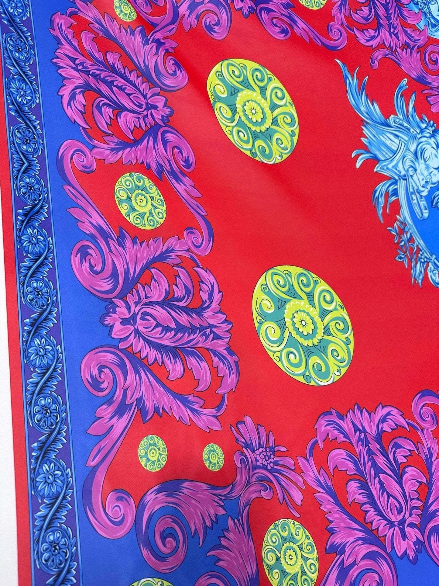 Purple Swirl Crepe Fabric by Metre