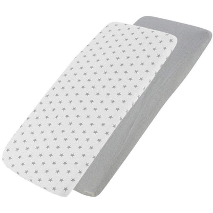 Crib Jersey Fitted Sheets 100% Cotton 40x90cm - Pack Of 2 - Fits All Models