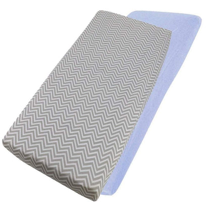 Crib Jersey Fitted Sheets 100% Cotton 40x90cm - Pack Of 2 - Fits All Models