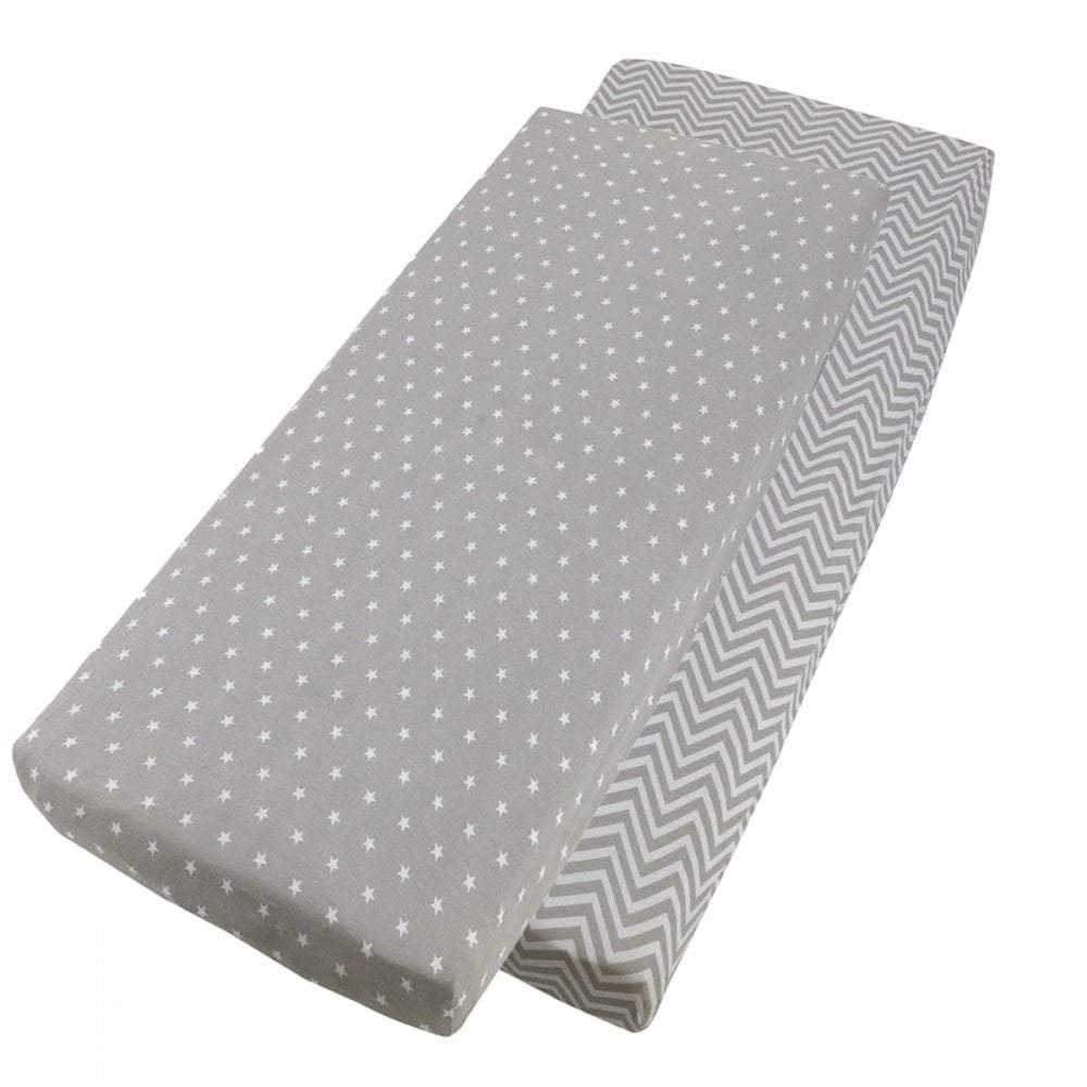 Crib Jersey Fitted Sheets 100% Cotton 40x90cm - Pack Of 4 - Fits All Models