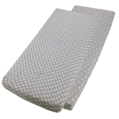 Crib Jersey Fitted Sheets 100% Cotton 40x90cm - Pack Of 4 - Fits All Models