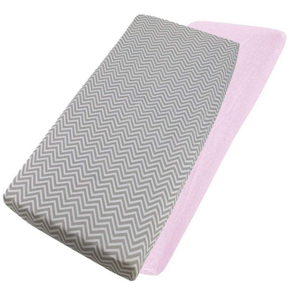 Crib Jersey Fitted Sheets 100% Cotton 40x90cm - Pack Of 4 - Fits All Models