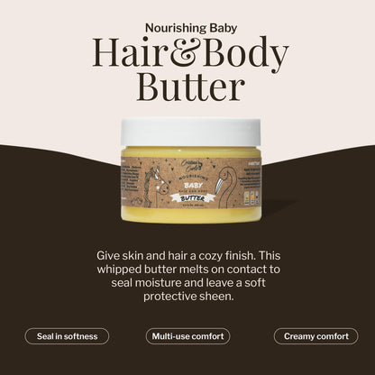 Cristina's Curls Nourishing Baby Hair and Body Butter – Rich Whipped Moisture for Skin and Strands