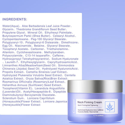 Crogooe Neck Firming Cream – Tightening & Lifting for Neck & Décolleté | 1.7 fl oz