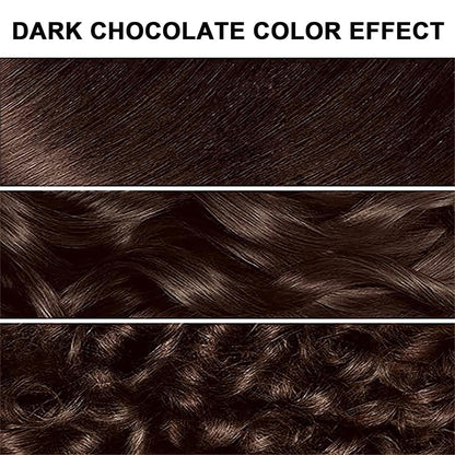 CSFDXD Dark Chocolate Hair Dye Shampoo 3-in-1 — 100% Gray Coverage, 500ml