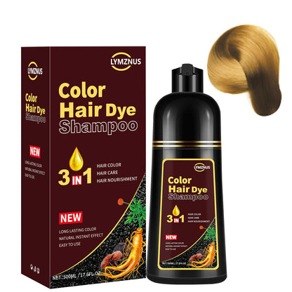 CSFDXD Golden Brown Hair Dye Shampoo 3-in-1 – Root Touch Up, 500ml