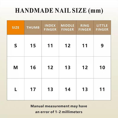 CTTHNBD Medium Almond Press-On Nails with Flower Design – Black & Gold Glossy (Size L)
