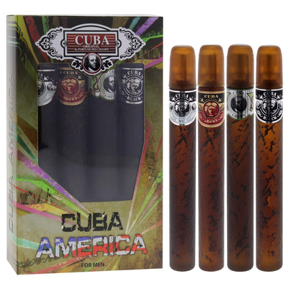 CUBA AMERICA 4-Piece SET – 4x35 ml (Black, Brown, Green, Grey)