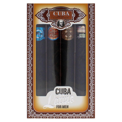 Cuba Latino Collection for Men – 4-Piece Gift Set by Champs (Carnaval, Copacabana, Maya & Cactus) | 1.17 oz EDTs