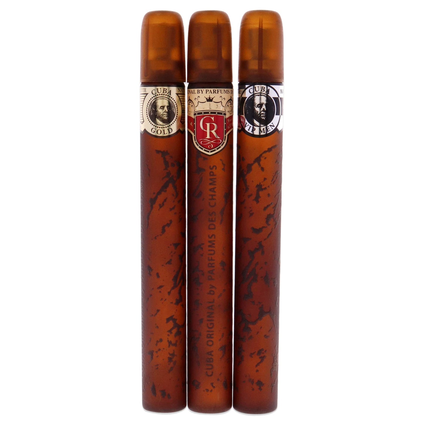 Cuba Trio Best 1 Gift Set — 3 × 1.17 oz EDTs in Gold, VIP, Royal for Men
