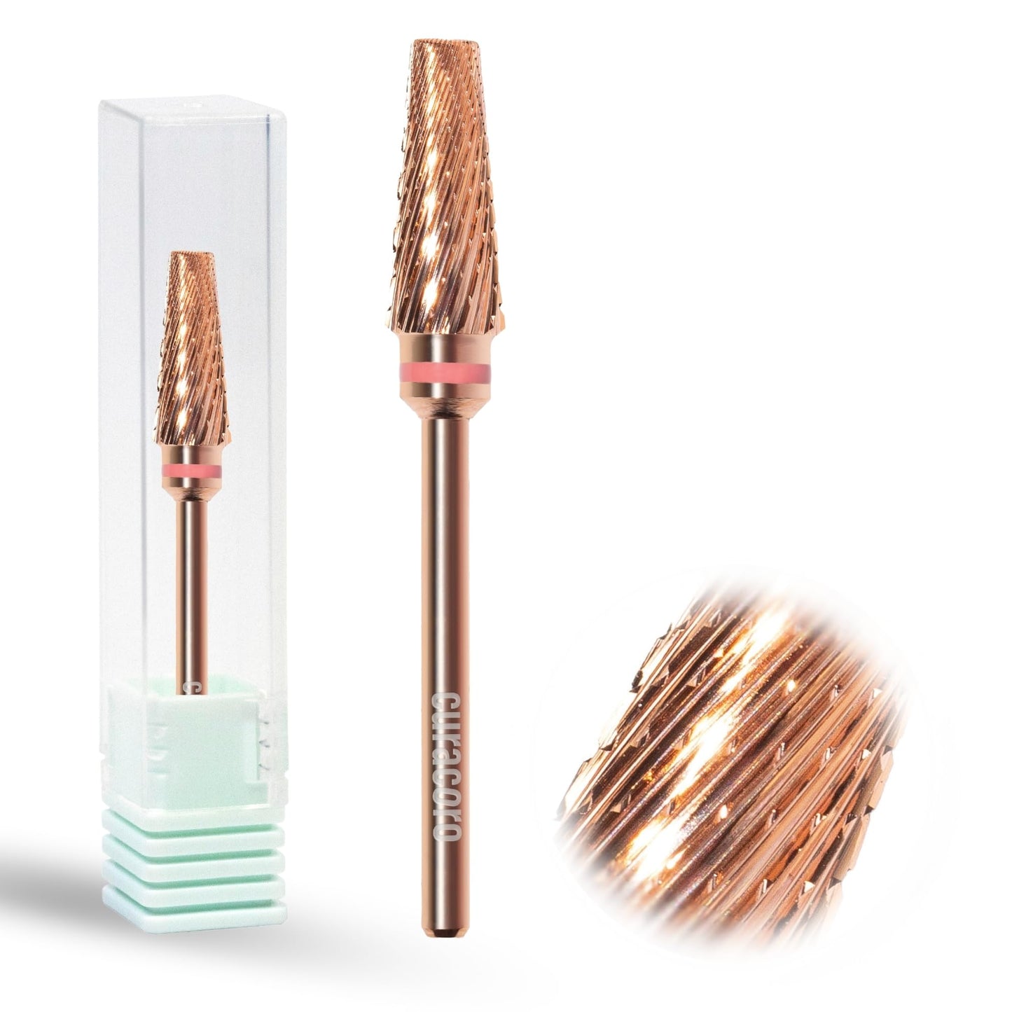 Curacoro Cuticle Nail Drill Bit 3/32in 5-in-1 Pro XXC+XXF – Refine, Shape & Smooth Nails