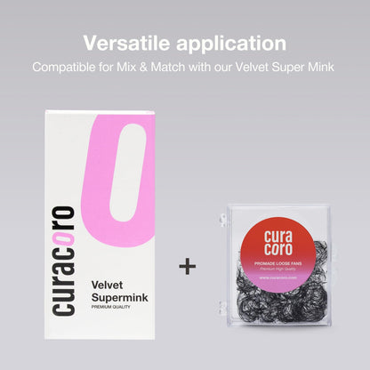 CURACORO Super Mink Eyelashes Extensions – 0.03–0.2mm, CC/D Curl, 7–15mm Mixed Tray