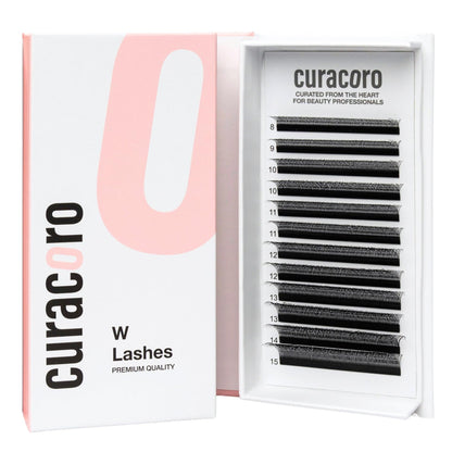 CURACORO Curacoro W Eyelashes Extensions – 3D Handmade Volume, 0.05 C Curl, 11mm