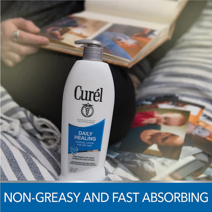 Curel Daily Healing Original Lotion 13 oz Pack of 3 | 24-Hour Hydration for Dry Skin