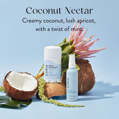 Curie Natural Deodorant for Women - Coconut Nectar & Warm Vanilla (2pk) | Aluminum-Free
