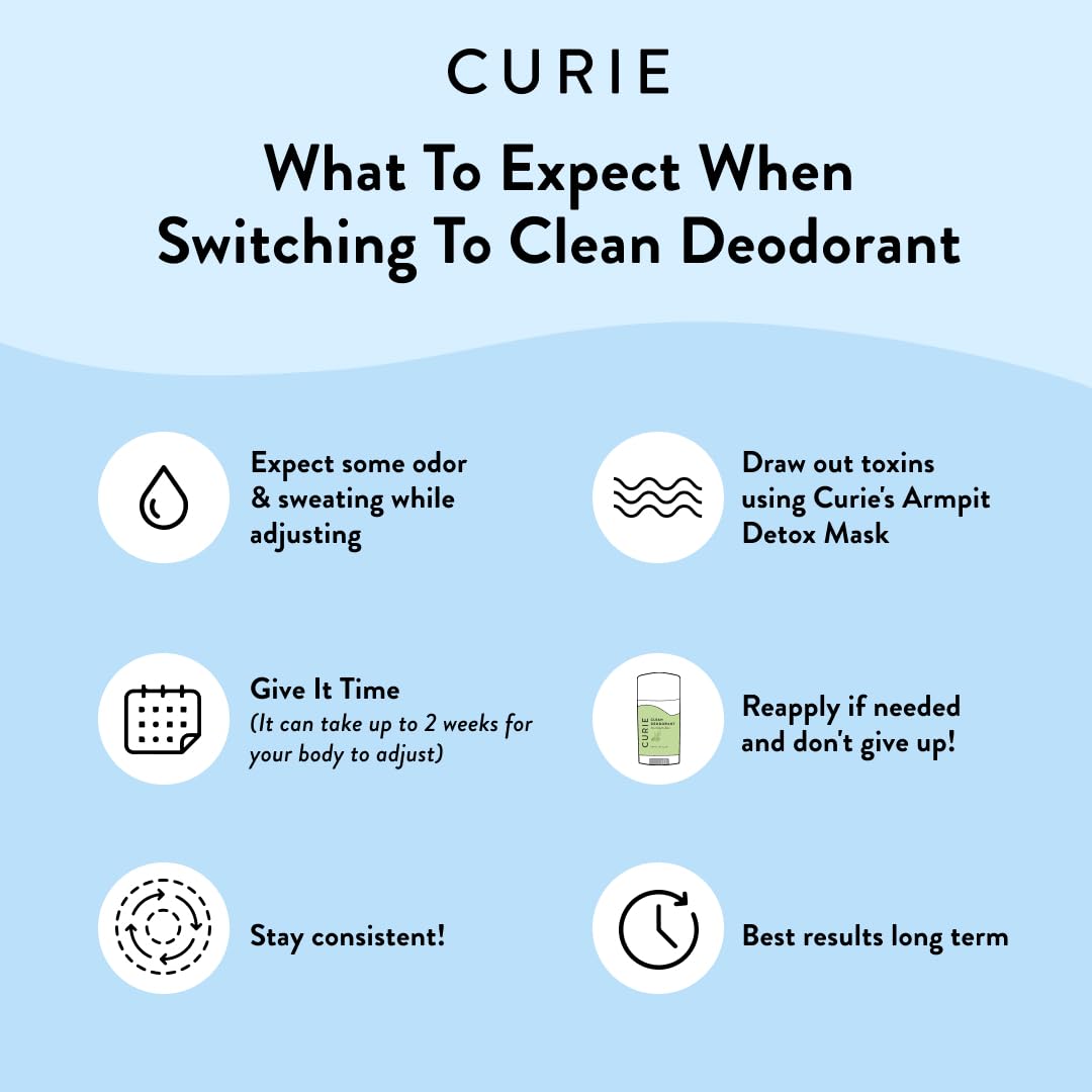 Curie Natural Deodorant for Women – Aluminum-Free Orange Neroli & White Tea (2-Pack) | Clean, Sustainable, Vegan