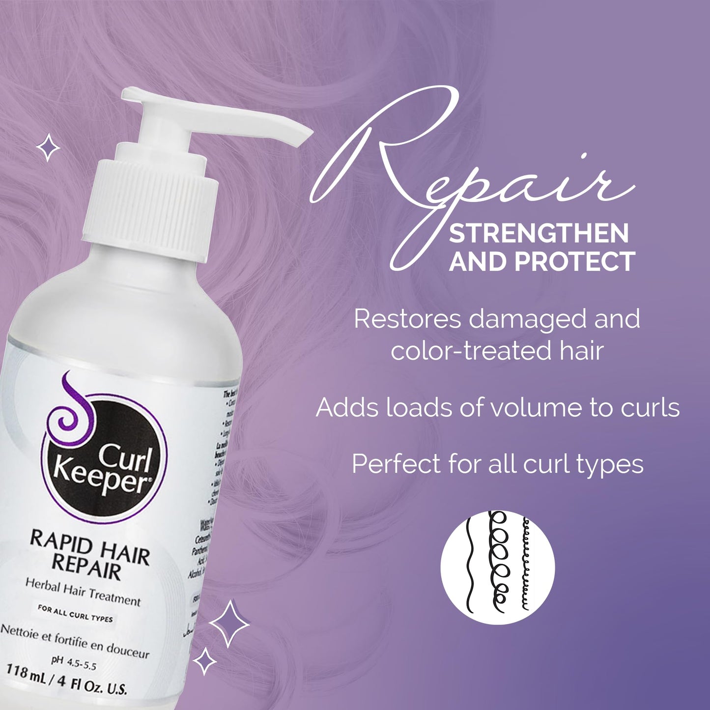 Curl Keeper Deep Conditioner – 4 Fl Oz | Repair Treatment for Color-Treated Curls