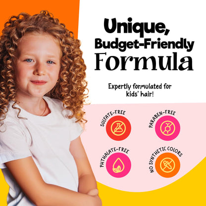 CurlyKids Textured Hair Care Set — Detangler Spray, Shampoo, Conditioner & Leave-In Creme (Sulfate & Paraben-Free)