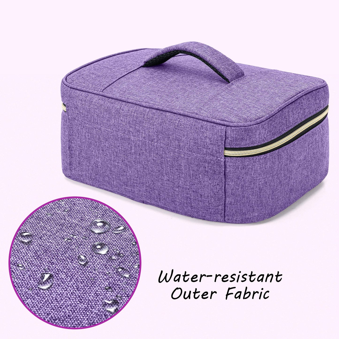 CURMIO Essential Oil Storage Case for 40 Bottles (5ml-30ml) – Purple Bag Only