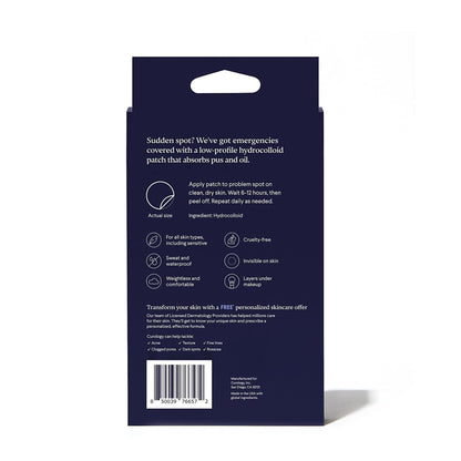 Curology Emergency Spot Patches for Face – Fast-Acting Hydrocolloid (80 Count)