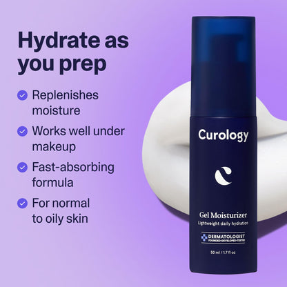 Curology Gel Face Moisturizer | Lightweight Hyaluronic Acid Daily Lotion for All Skin Types | 1.7 fl oz