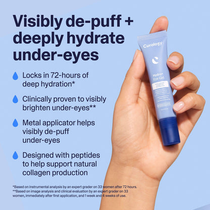 Curology Hydro+ Essentials Bundle: Foaming Cleanser, Cream Moisturizer & Eye Gel