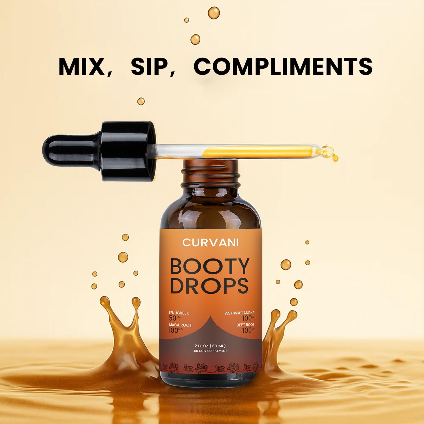 Curvani Booty Drops Lifting Serum – 2 oz Concentrated Formula for Curves