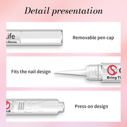 CurvLife 3-in-1 Nail Glue Remover Pen – Acetone-Free, 2x5ml