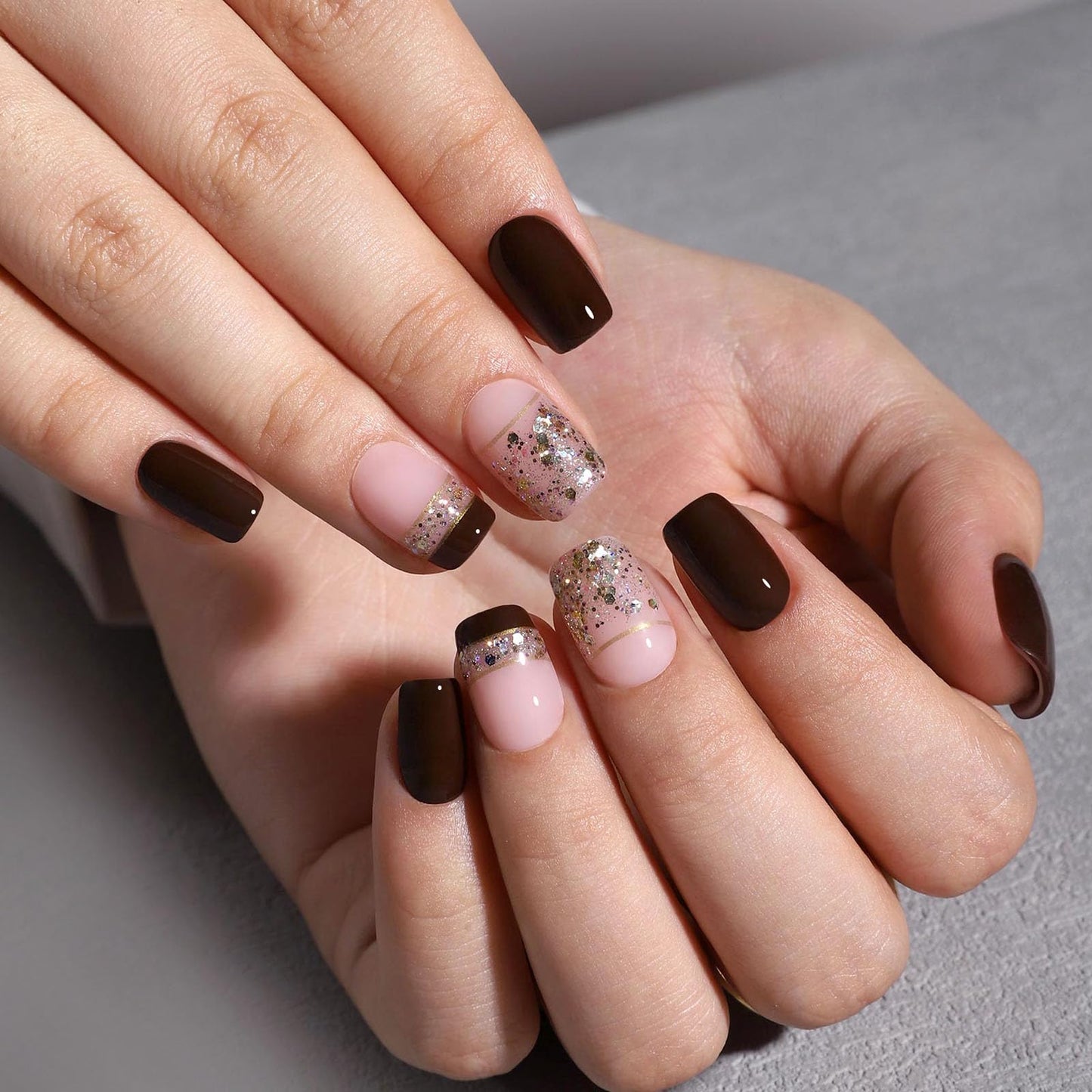 CurvLife Gem Style Soft Gel Press-On Nails Kit – 30 Pcs Full-Cover Tips with Glue & Tabs