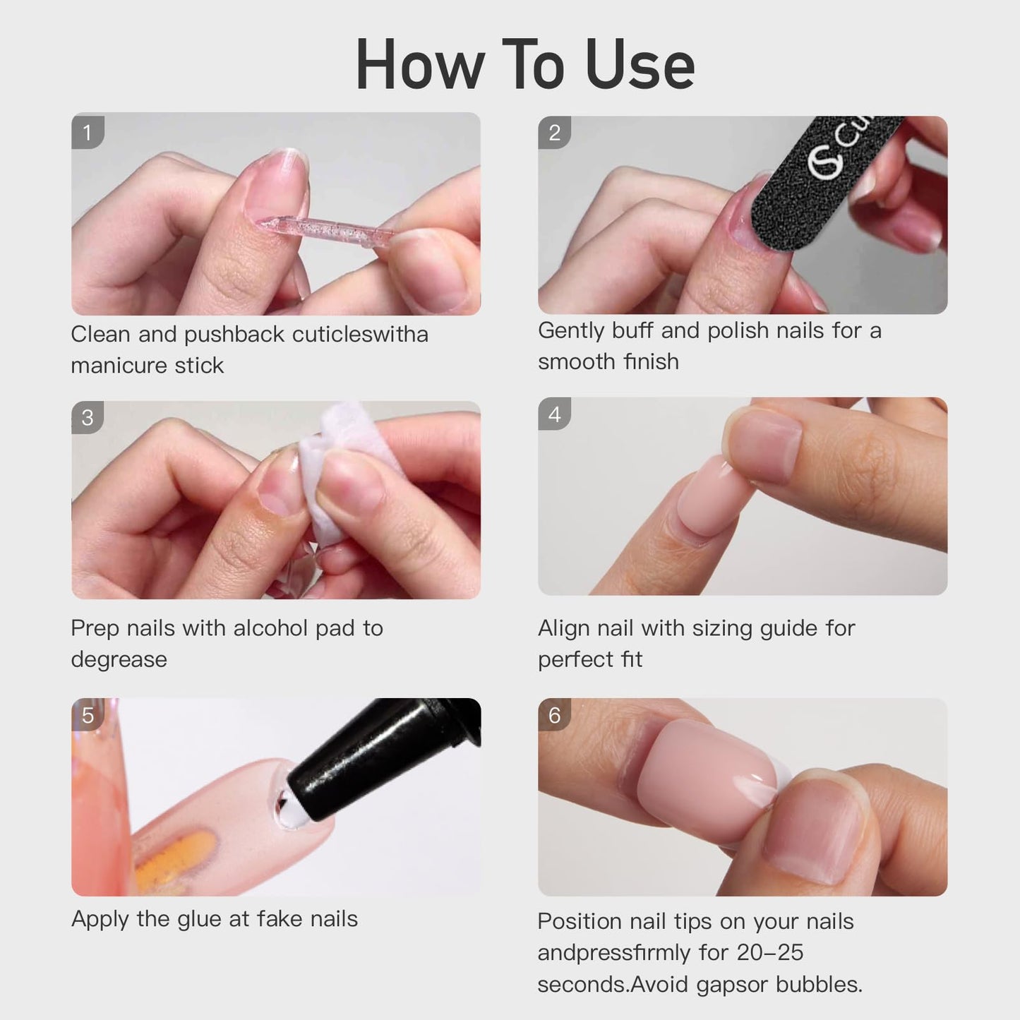 CurvLife Gem Style Soft Gel Press-On Nails Kit – 30 Pcs Full-Cover Tips with Glue & Tabs